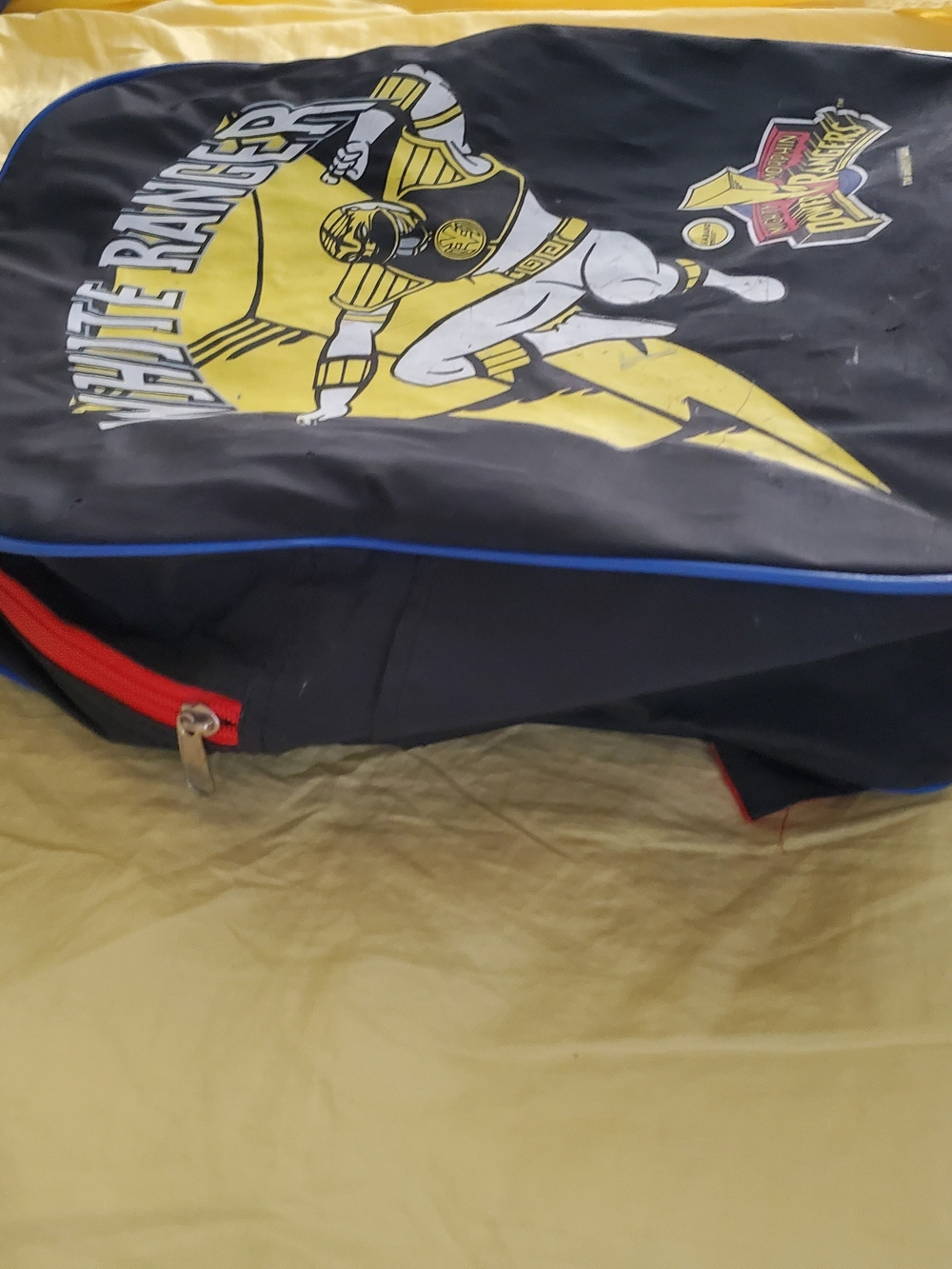 Power Ranger White Ranger Black & Yellow Kids Backpack - Picture 10 of 11